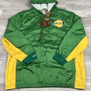 Men's XL Mitchell & Ness Los‎ Angeles MLS Galaxy Hooded Windbreaker Green $140